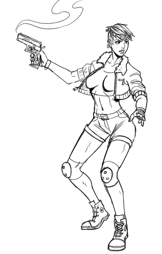 Mercenary Action Pose